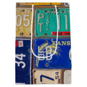 Retro Truck en Old License Borden Medium Cadeauzakje (Achterkant)