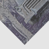 Retro Truck  Lavender Paars Grey Rustic Tissuepapier (Detail)