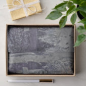 Retro Truck  Lavender Paars Grey Rustic Tissuepapier (Geschenk)