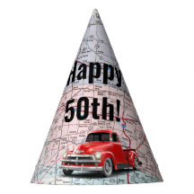 Retro Truck op kaart 50th Birthday