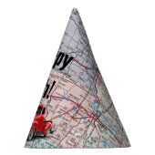 Retro Truck op kaart 50th Birthday Feesthoedjes (Rechts)