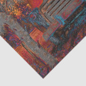 Retro Truck  Red Oranje Rustic Herfst Tissuepapier (Detail)