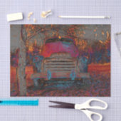 Retro Truck  Red Oranje Rustic Herfst Tissuepapier (Craft)