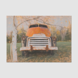 Retro Truck  Rusty Brown Rustic Herfst Tissuepapier