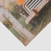 Retro Truck  Rusty Brown Rustic Herfst Tissuepapier (Detail)