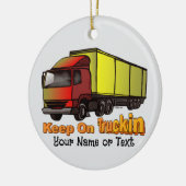 Retro Trucker 1 Keramisch Ornament (Links)