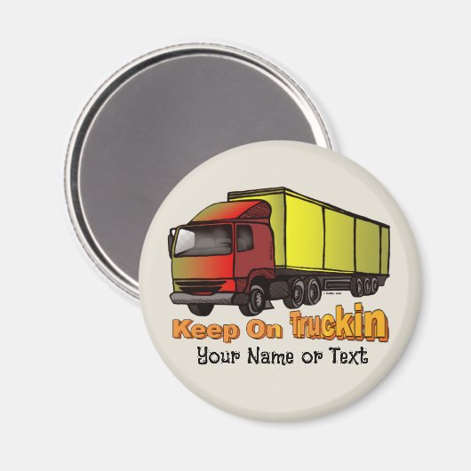 Retro Trucker 1 Magneet (Voorkant / Achterkant)