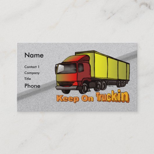 Retro Trucker 1 visitekaartjes (Voorkant)