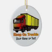 Retro Trucker 2 Keramisch Ornament (Rechts)