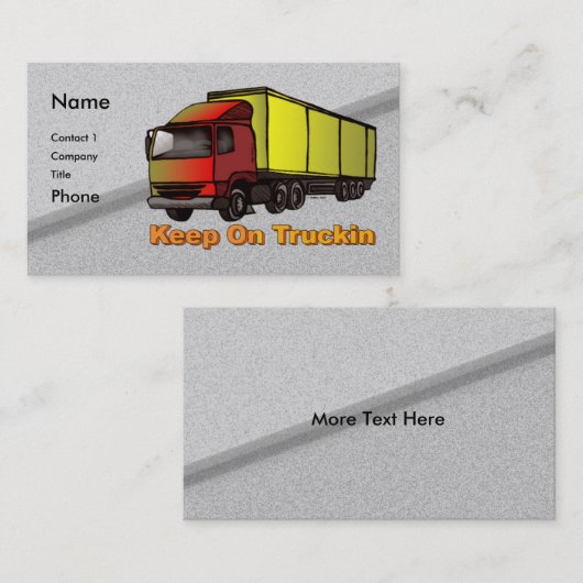 Retro Trucker 2 visitekaartjes (Voorkant / Achterkant)