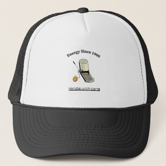 Retro Trucker Hoed – Vintage Energie Esthetische P Pet (Voorkant)