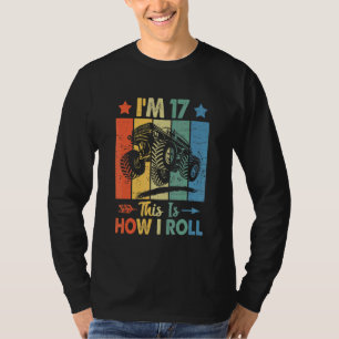 Retro Trucker Verjaardag Zo rol ik 17e Geboorte T-shirt
