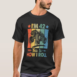 Retro Trucker Verjaardag Zo rol ik 42e Geboorte T-shirt