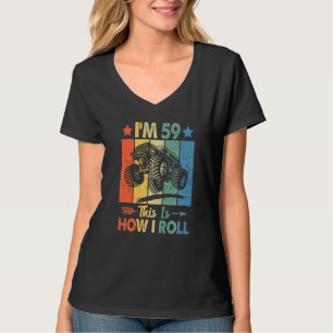 Retro Trucker Verjaardag Zo rol ik 59e Geboorte T-shirt