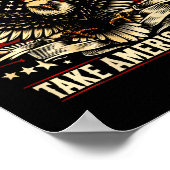 Retro Trump 2025 Amerikaanse vlag Take America Bac Poster (Hoek)