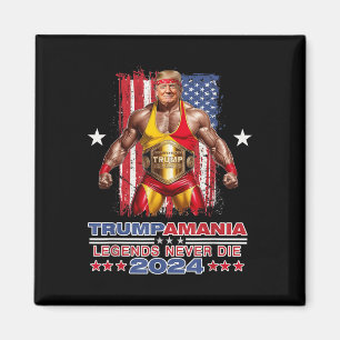Retro Trump Funny Wrestling Meme Trumpamania 2024 Magneet