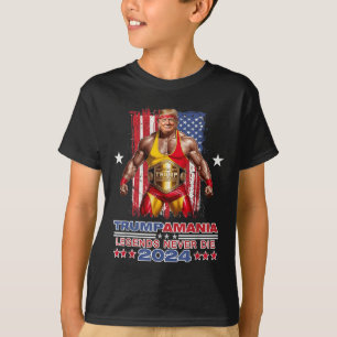 Retro Trump Funny Wrestling Meme Trumpamania 2024 T-shirt