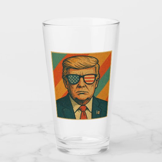 Retro Trump Glas (Voorkant)