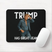 Retro Trump heeft een mooie jeans Muismat (Met muis)
