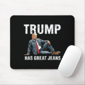 Retro Trump heeft geweldige jeans meme 1 Muismat (Met muis)