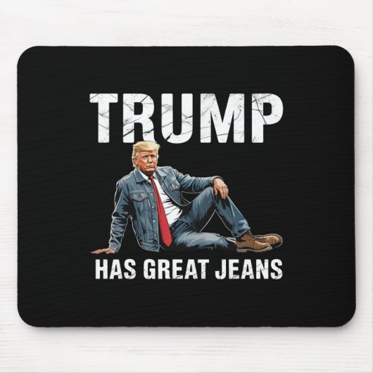 Retro Trump heeft geweldige jeans meme 1 Muismat (Voorkant)