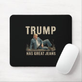 Retro Trump Heeft Grote Broek Meme Muismat (Met muis)