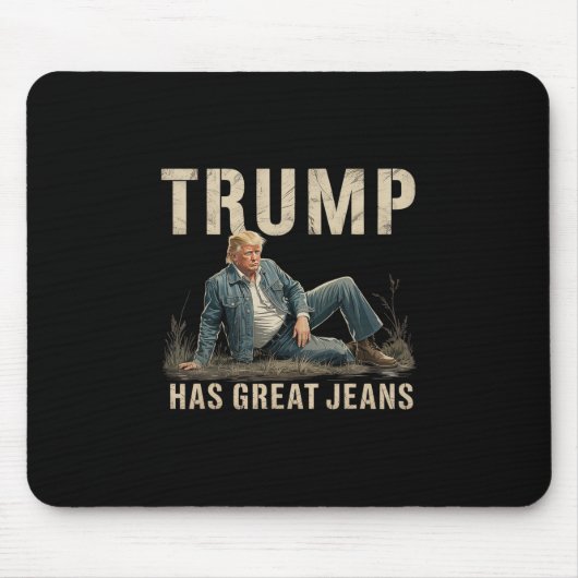 Retro Trump Heeft Grote Broek Meme Muismat (Voorkant)