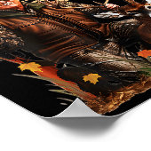 Retro Trump Hunting Deer Funny Beer Drinking Hunti Poster (Hoek)