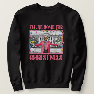 Retro Trump: ik zal thuis zijn voor Kerstmis Trump Trui