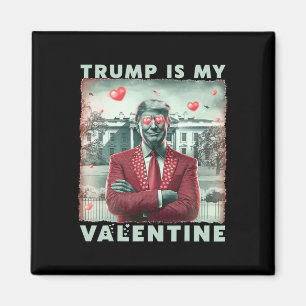 Retro Trump Is Mijn Valentijn Trump Valentijnsdag Magneet