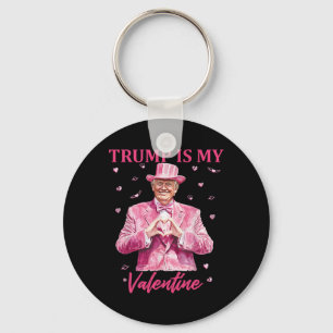 Retro Trump Is Mijn Valentijn Trump Valentijnsdag Sleutelhanger