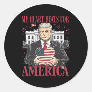 Retro Trump is mijn Valentijn Trump White House Va Ronde Sticker