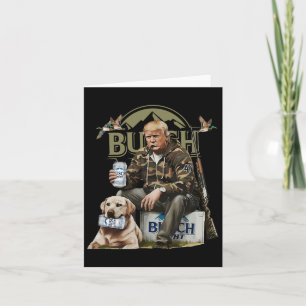 Retro Trump Jacht Hert Grappig Bier Drinken Bier Kaart