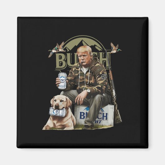 Retro Trump Jacht Herten Grappig Bier Drink Bier Magneet (Voorkant)