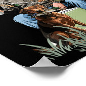 Retro Trump Jacht Herten Grappig Bier Drink Hunti Poster (Hoek)