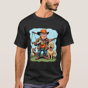 Retro Trump Jacht Herten Grappig Bier Drink Hunti T-shirt