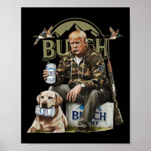 Retro Trump Jacht Herten Grappig Bier Drink Poster