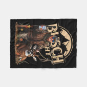 Retro Trump Jacht Herten Grappig Drink Beer Hunti Fleece Deken (Voorkant (Horizontaal))