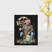 Retro Trump Jacht Herten Grappig Drink Beer Hunti Kaart (Gele Bloem)