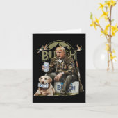 Retro Trump Jacht Herten Grappig Drink Beer Hunti Kaart (Gele Bloem)