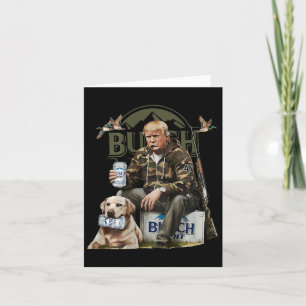 Retro Trump Jacht Herten Grappig Drink Beer Hunti Kaart