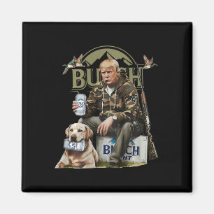 Retro Trump Jacht Herten Grappig Drink Beer Hunti Magneet