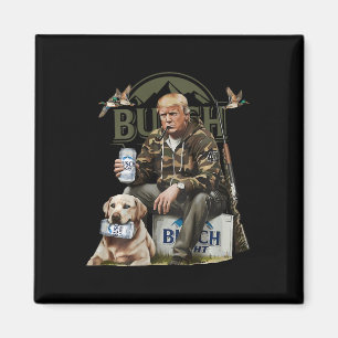 Retro Trump Jacht Herten Grappig Drink Beer Hunti Magneet