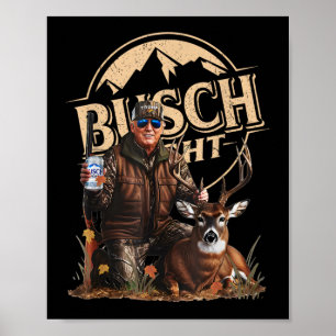 Retro Trump Jacht Herten Grappig Drink Beer Hunti Poster