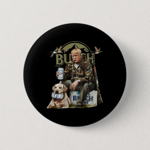 Retro Trump Jacht Herten Grappig Drink Beer Hunti Ronde Button 5,7 Cm