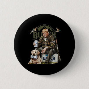 Retro Trump Jacht Herten Grappig Drink Beer Hunti Ronde Button 5,7 Cm