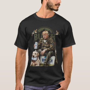 Retro Trump Jacht Herten Grappig Drink Beer Hunti T-shirt