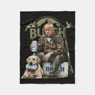Retro Trump Jagen op Herten Grappig Bier Drinken B Fleece Deken