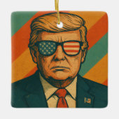 Retro Trump Keramisch Ornament (Voorkant)