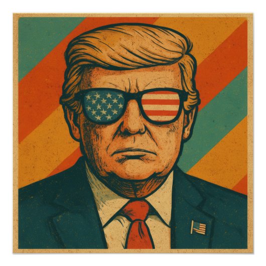 Retro Trump Perfect Poster (Voorkant)